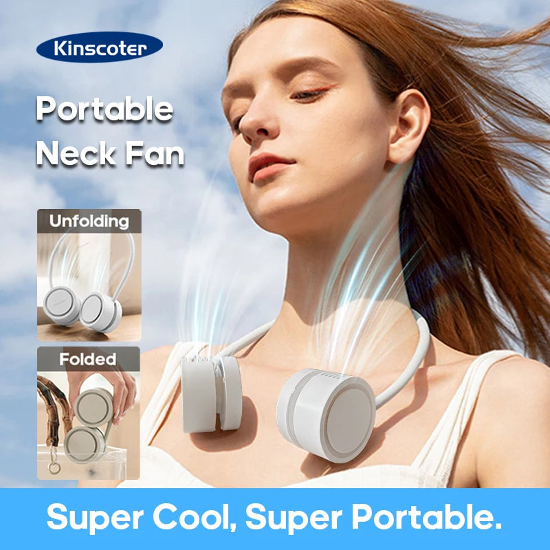 New Hanging Neck Fan Portable Cooling Fan Air Cooler USB Leafless Bladeless Neckband Mini Rechargeable Electric Fans