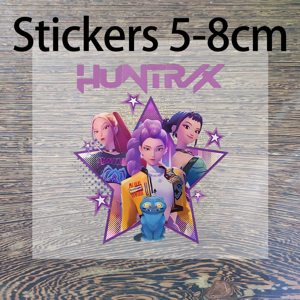 K Pop Demon Hunters Water Bottle Girls Summer Sports Large Capacity Water Bottle Kawaii Cartoon Figure Printed Plastic Bottles