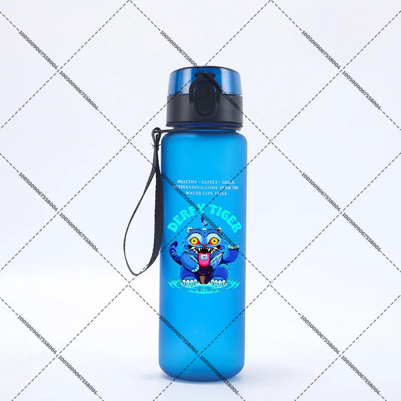 KPop Demon Hunters 650ml Water Bottles Anime Sanding Drinking Cup Straw Portable Cute Sport Glass School Travel Outdoor Supplies