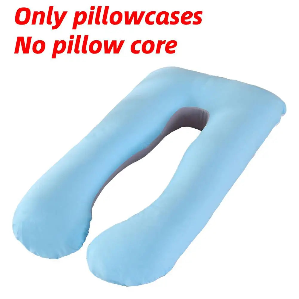 Pregnant Pillow Case Maternity Pillow Case Pure Cotton Cover Multifunction U-shape for Pregnant Women
