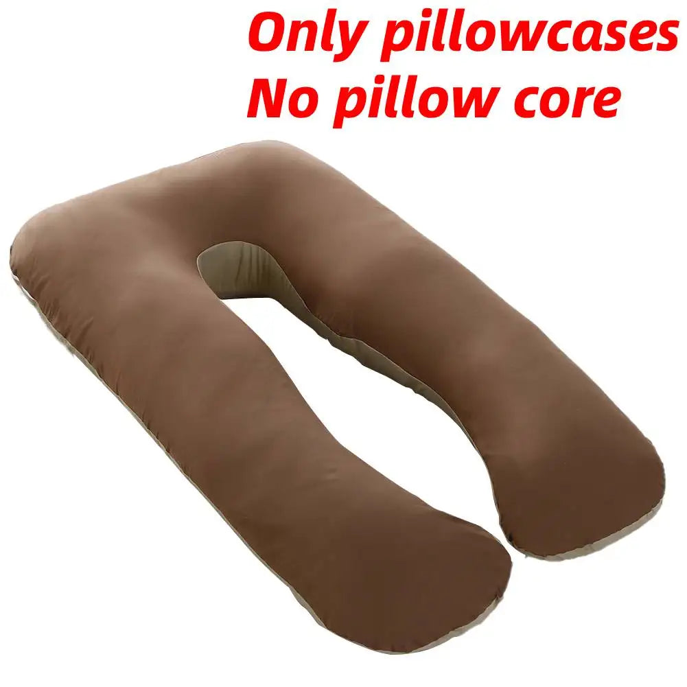 Pregnant Pillow Case Maternity Pillow Case Pure Cotton Cover Multifunction U-shape for Pregnant Women