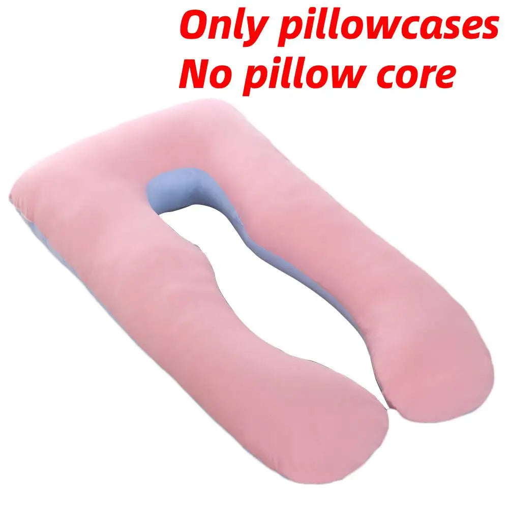 Pregnant Pillow Case Maternity Pillow Case Pure Cotton Cover Multifunction U-shape for Pregnant Women