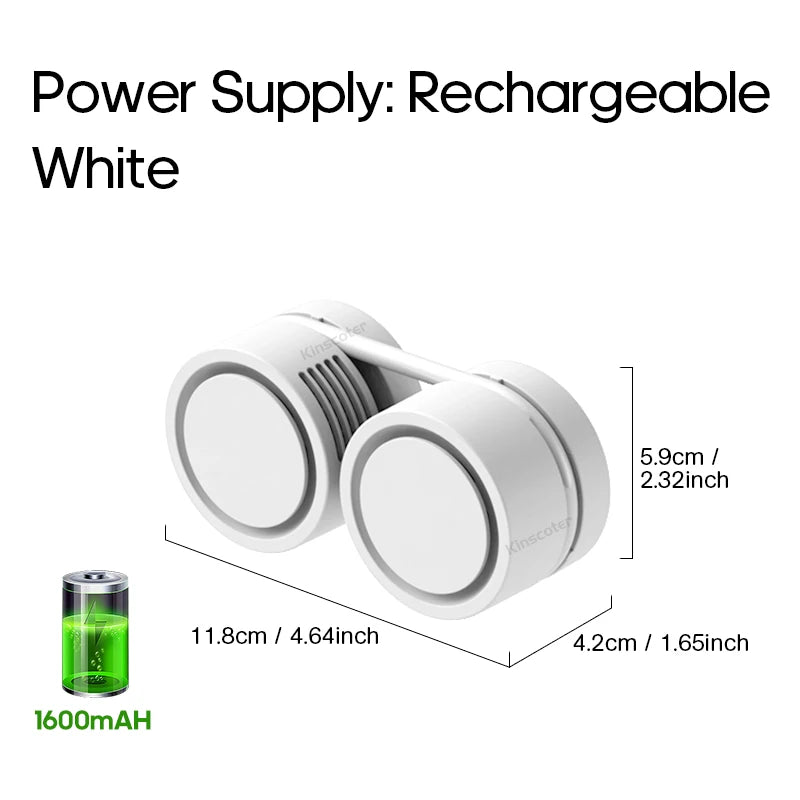 New Hanging Neck Fan Portable Cooling Fan Air Cooler USB Leafless Bladeless Neckband Mini Rechargeable Electric Fans