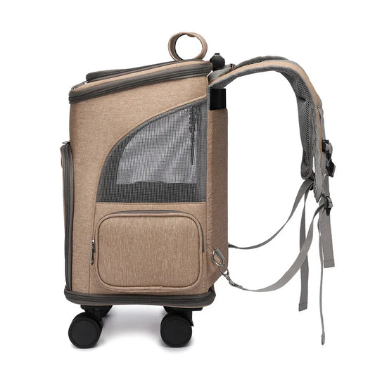 Large Capacity Portable Pet Backpack Adjustable Lightweight Breathable Square Zipper for Outdoor Carrying Pets Made Plastic