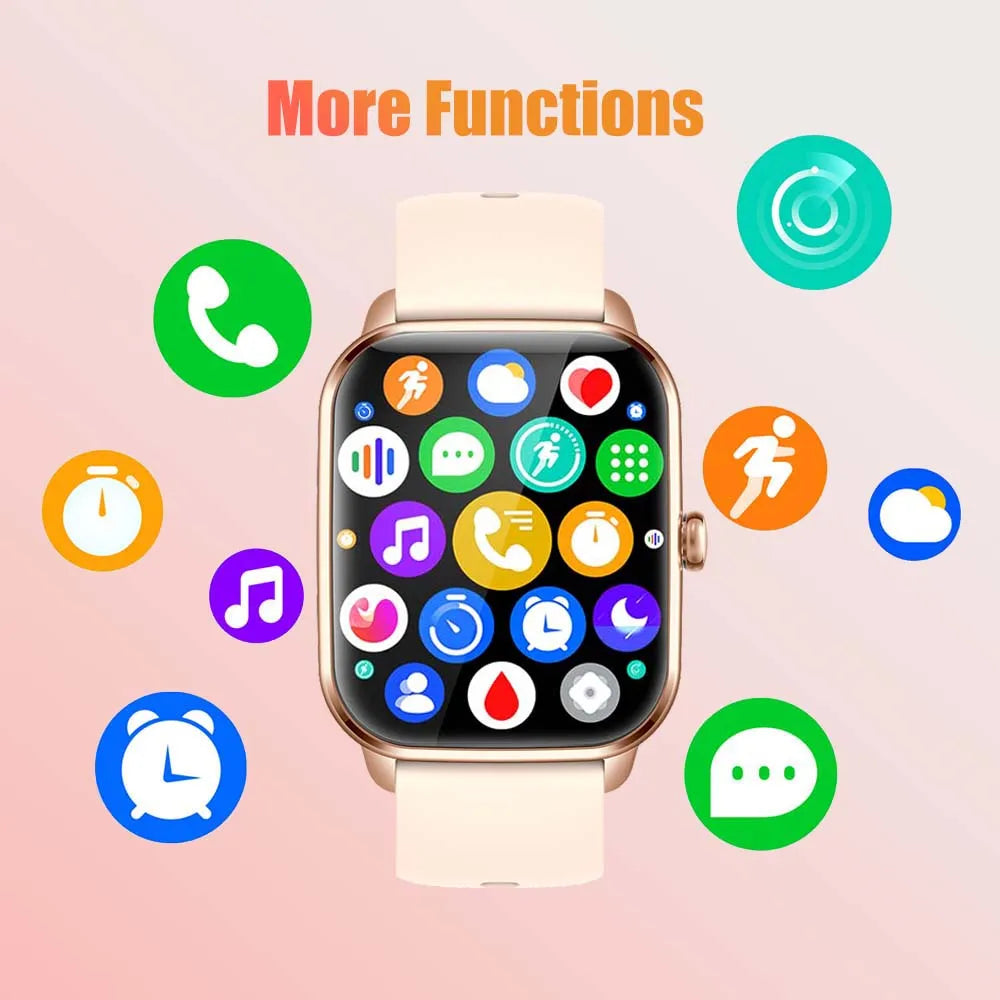 SENBONO KT65 Smart Watch Men Women 1.9'' BT Call Custom Dial Smart Watch Women Men Sport Mode Fitness Tracker for Android IOS