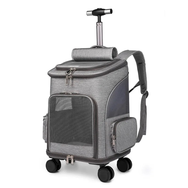 Large Capacity Portable Pet Backpack Adjustable Lightweight Breathable Square Zipper for Outdoor Carrying Pets Made Plastic