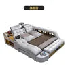 USB Charging Tanning Design Leather Bed Sheet Set Smart Bed king Size Quilt Bedding Set Facial Bunk Bed for Adult