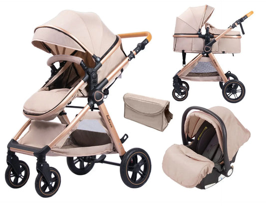 Kinderwagen Luxury Baby Stroller Pram 3 in 1 With Car Seat Poussette 3 En 1 Bebe Foldable Baby Carriage Buggy 3 in 1