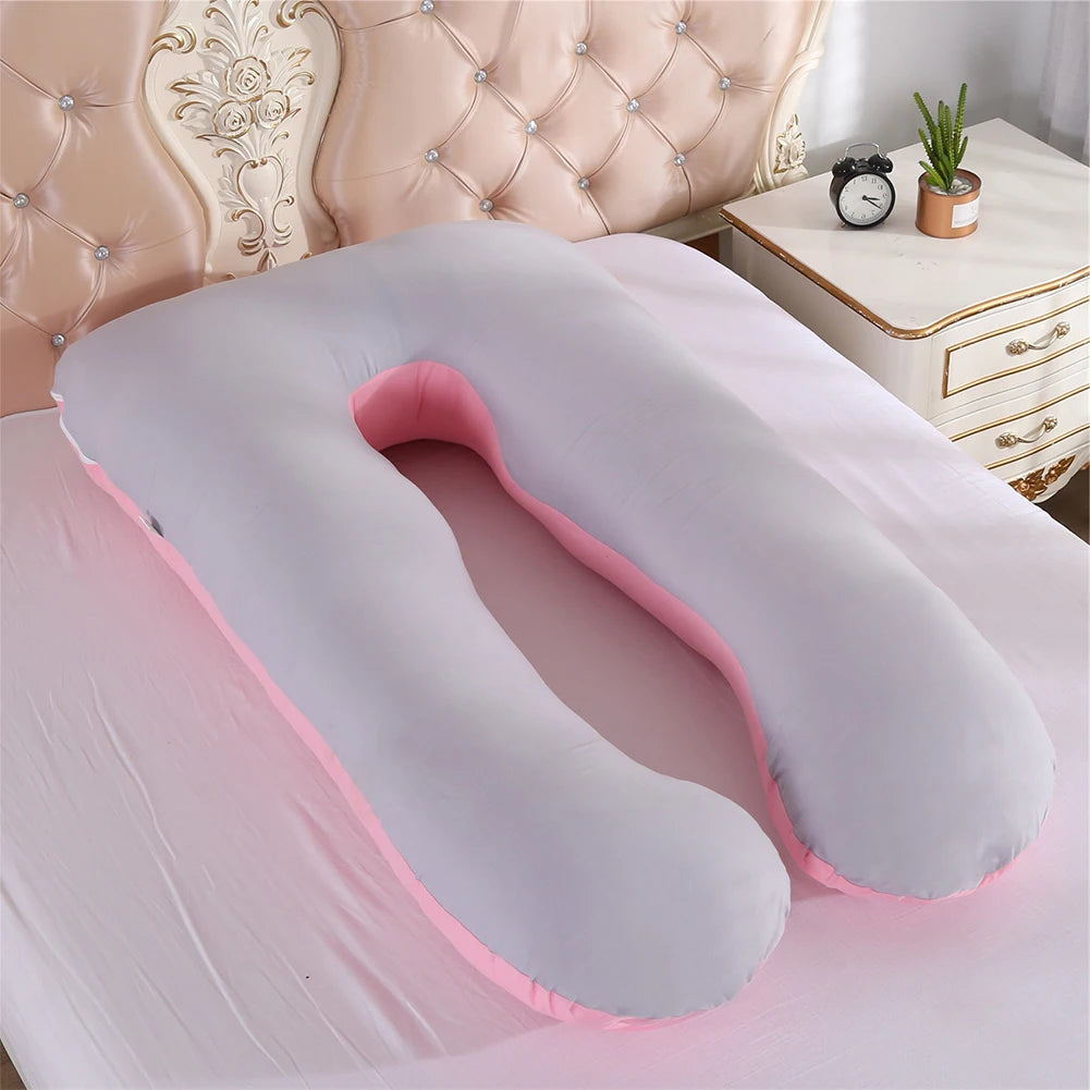 U-Shaped Pillow Cover Full Body Support U-Shaped Pillow Cotton Pillowcase Comfy Breathable Pillow Case For Room Nap pillow Case