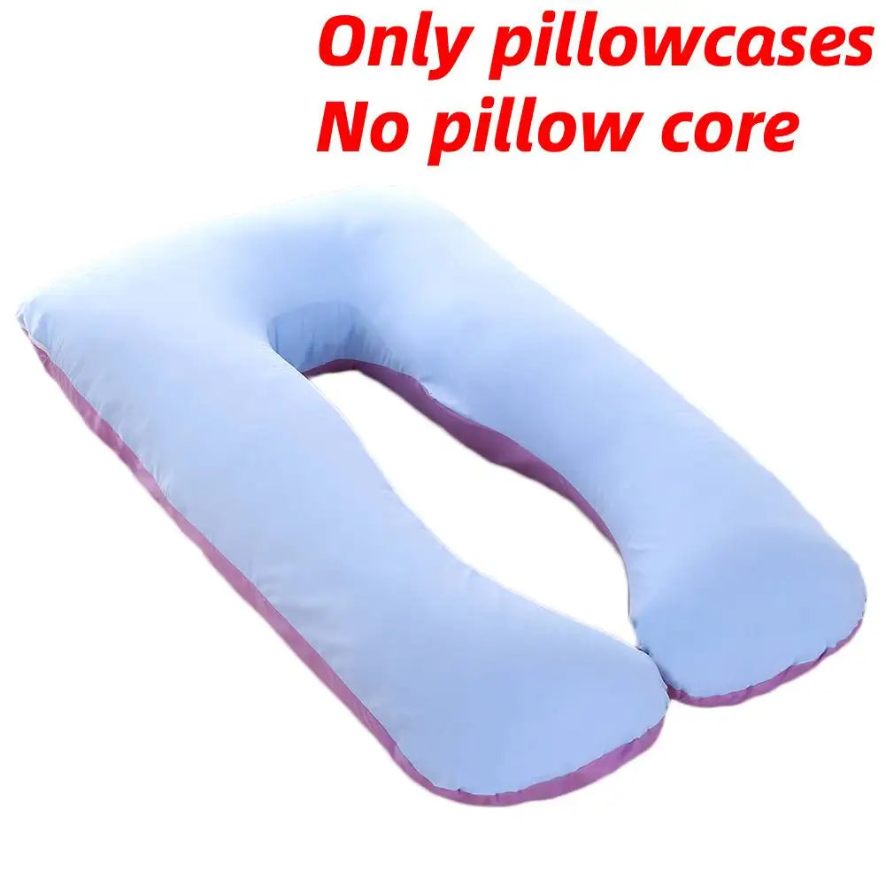 Pregnant Pillow Case Maternity Pillow Case Pure Cotton Cover Multifunction U-shape for Pregnant Women