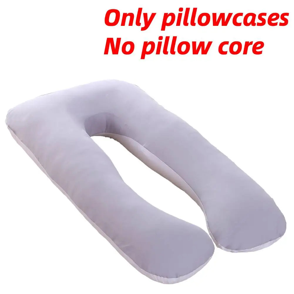 Pregnant Pillow Case Maternity Pillow Case Pure Cotton Cover Multifunction U-shape for Pregnant Women