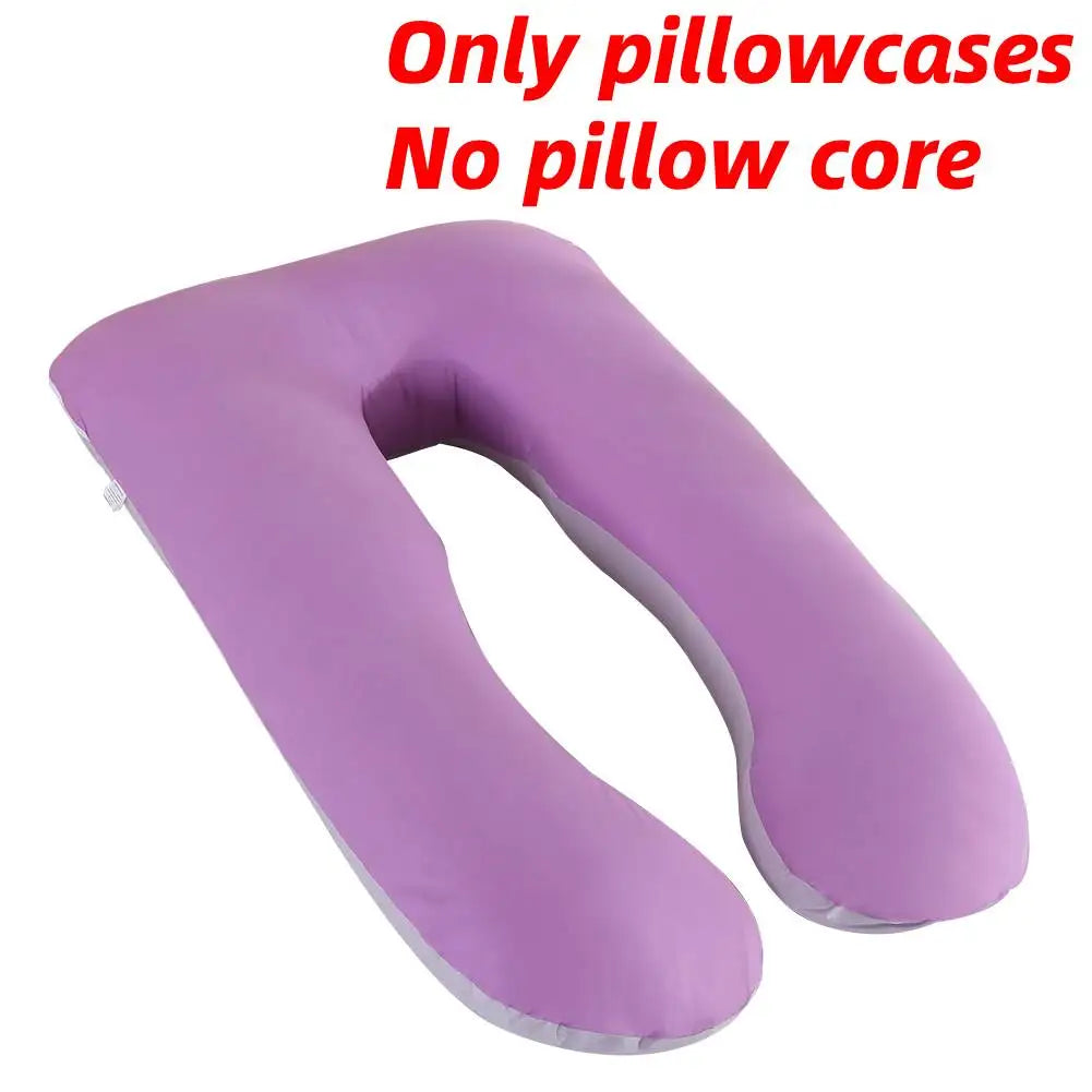 Pregnant Pillow Case Maternity Pillow Case Pure Cotton Cover Multifunction U-shape for Pregnant Women