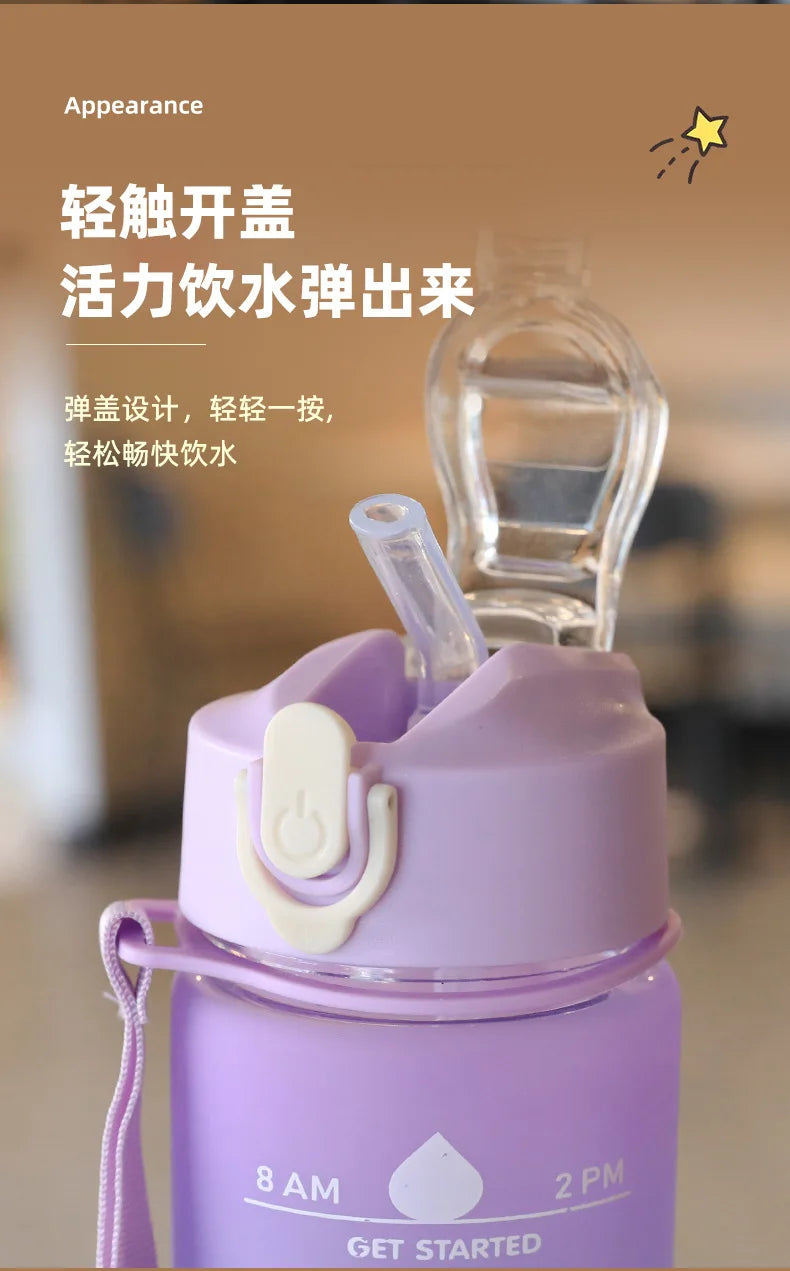 Kpop Demon Hunter Water Bottle with Straw 750ml Kids Summer Anime Cup Girls Boys Outdoor Sport Mug School Office Accessory Gift