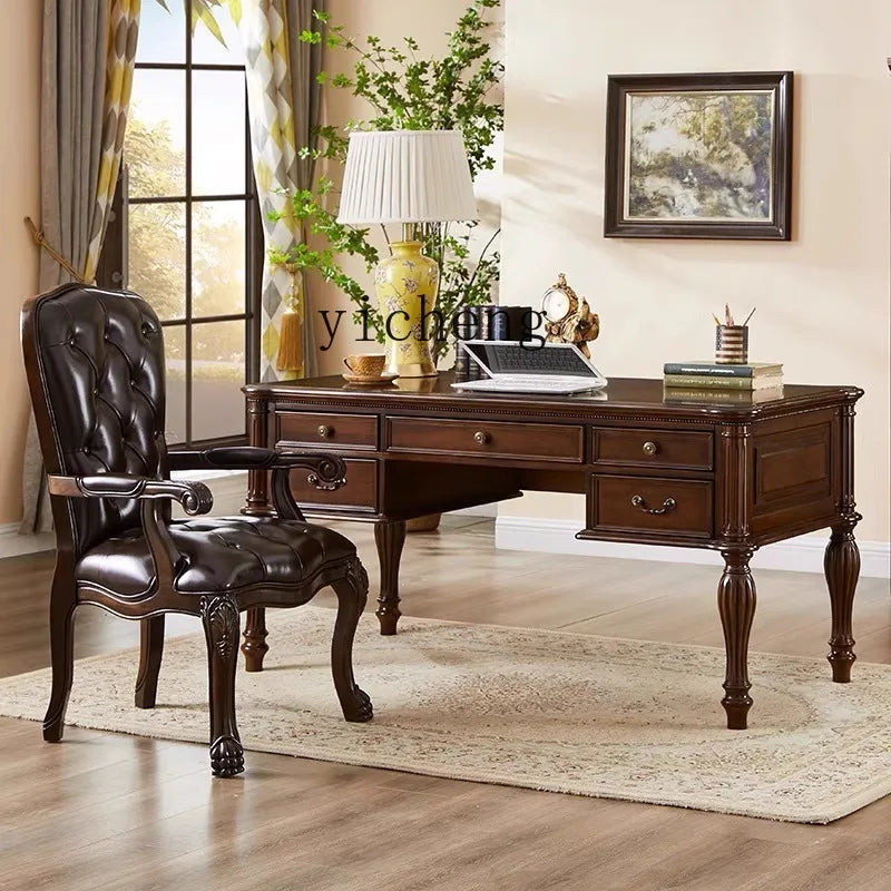 LX solid wood desk  home writing desk computer writing desk
