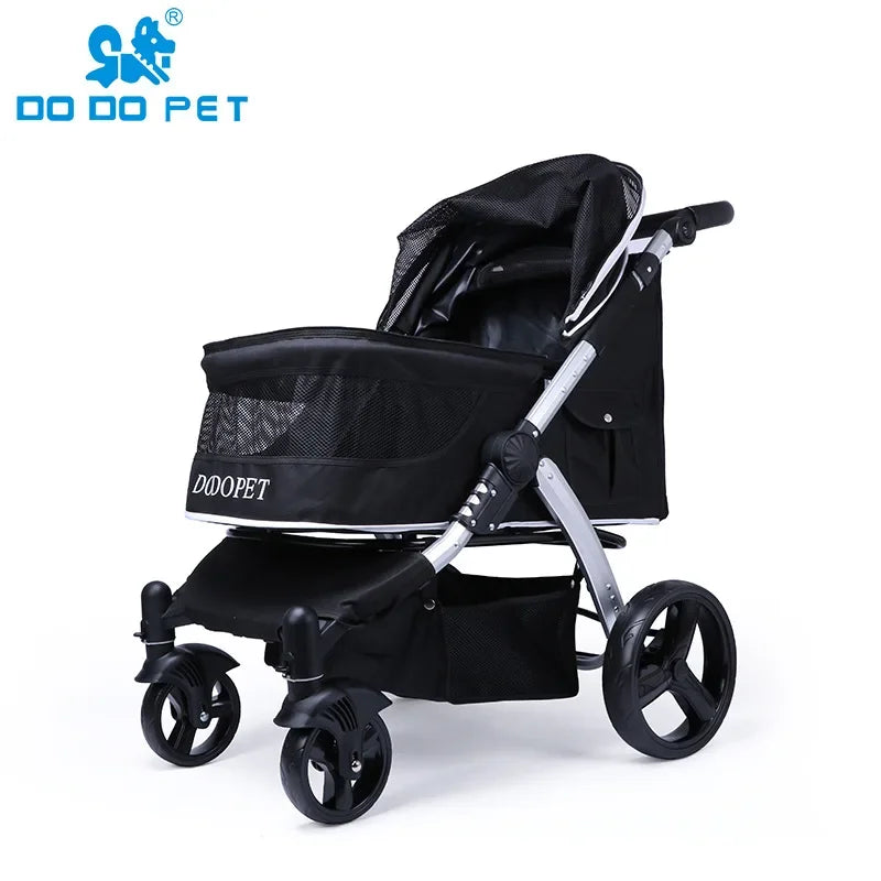 Foldable Large Size Luxury Pet Cart Large Dog Cart Multiple Cats for Outdoor Strolling Dog Walking Cart Portable 2024 Newest