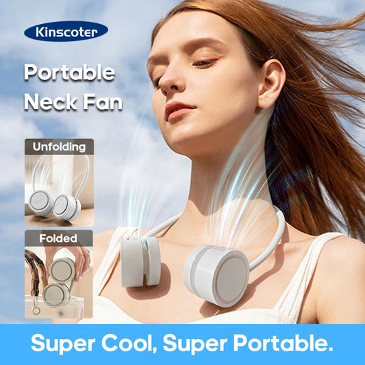 New Hanging Neck Fan Portable Cooling Fan Air Cooler USB Leafless Bladeless Neckband Mini Rechargeable Electric Fans