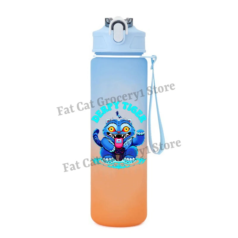 Kpop Demon Hunter Water Bottle with Straw 750ml Kids Summer Anime Cup Girls Boys Outdoor Sport Mug School Office Accessory Gift