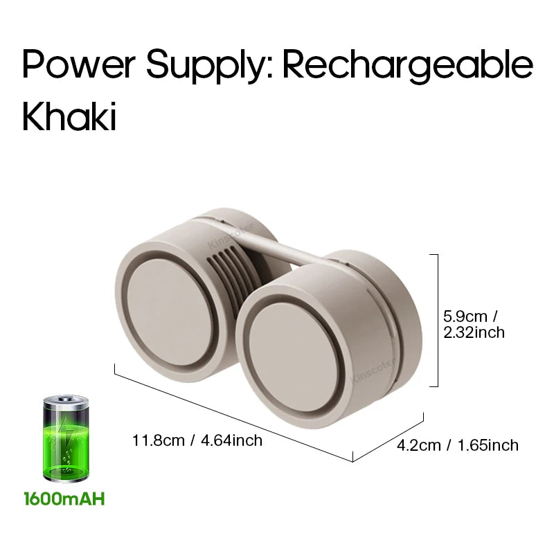 New Hanging Neck Fan Portable Cooling Fan Air Cooler USB Leafless Bladeless Neckband Mini Rechargeable Electric Fans