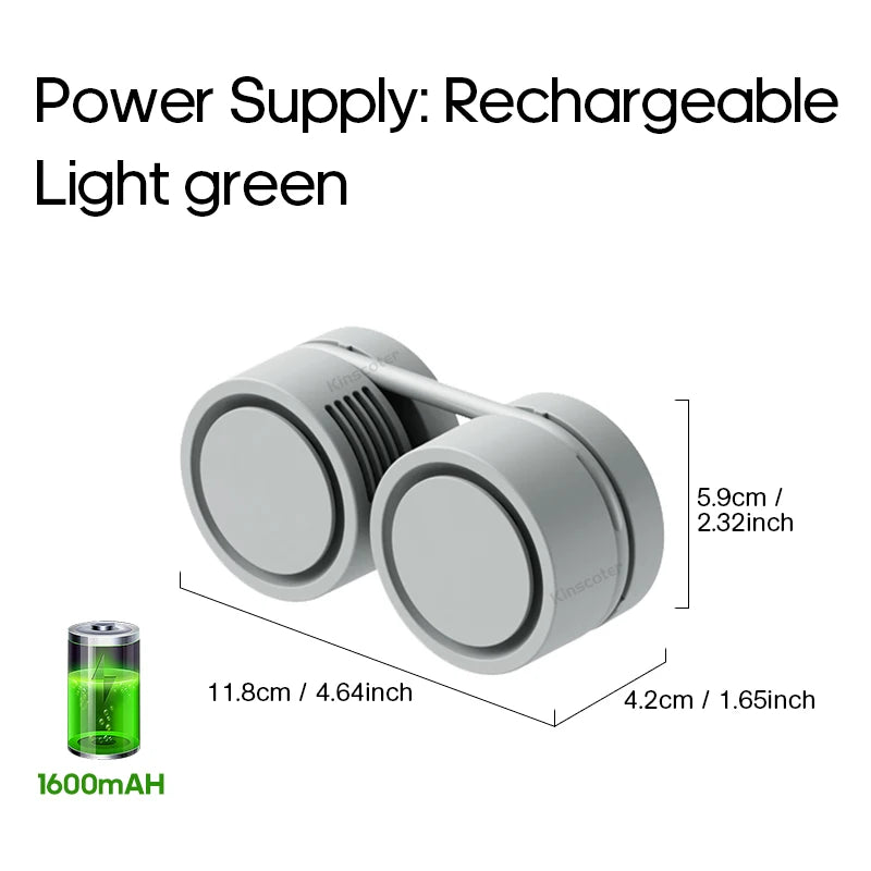 New Hanging Neck Fan Portable Cooling Fan Air Cooler USB Leafless Bladeless Neckband Mini Rechargeable Electric Fans
