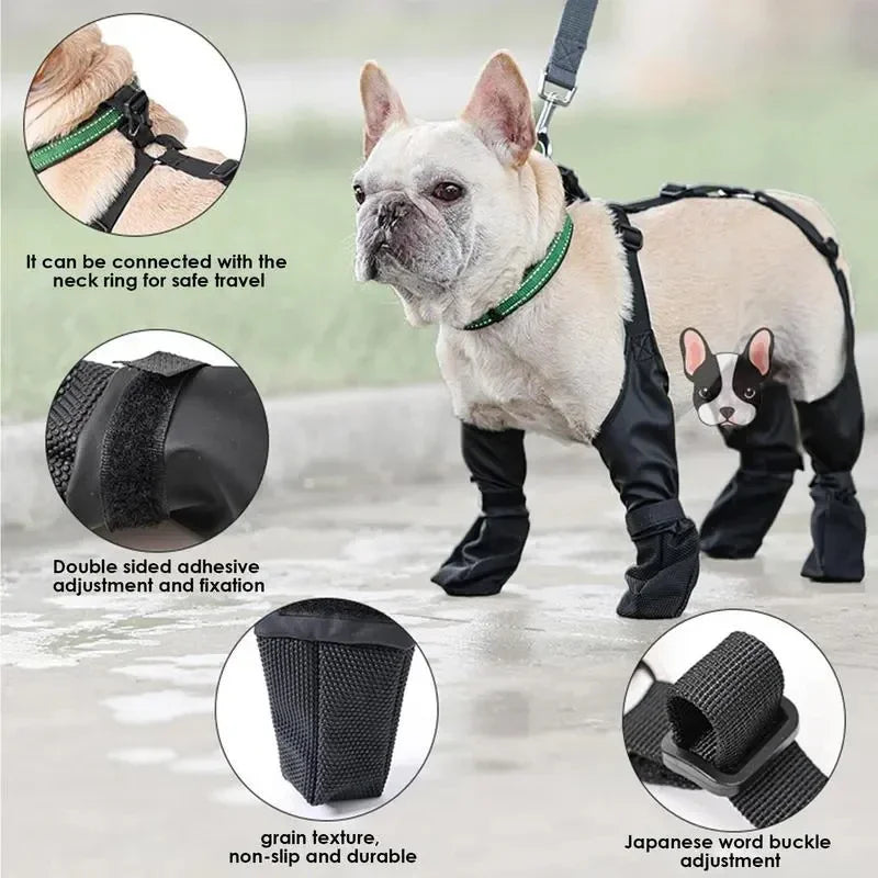 Waterproof Dog Shoes Adjustable Dog Boots Pet Breathbale Shoes for Outdoor Walking Soft Small Medium Dogs Pets Paws Protector