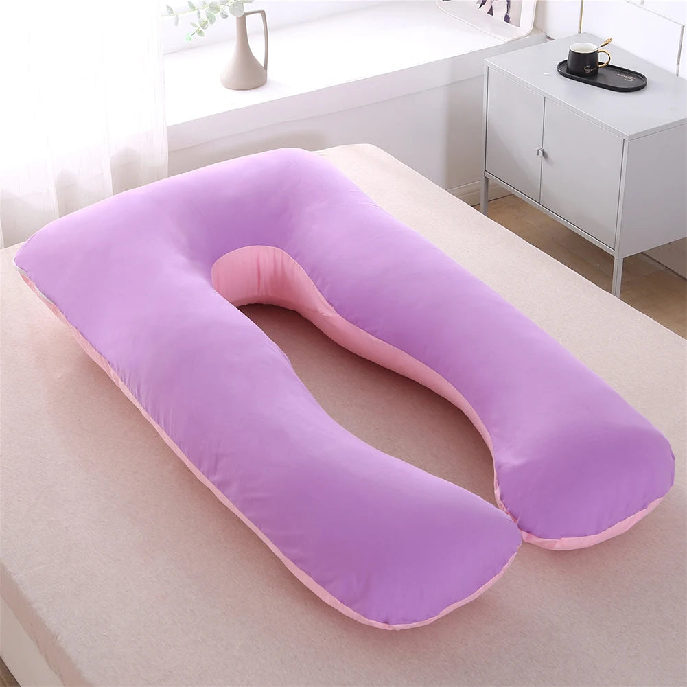 U-Shaped Pillow Cover Full Body Support U-Shaped Pillow Cotton Pillowcase Comfy Breathable Pillow Case For Room Nap pillow Case