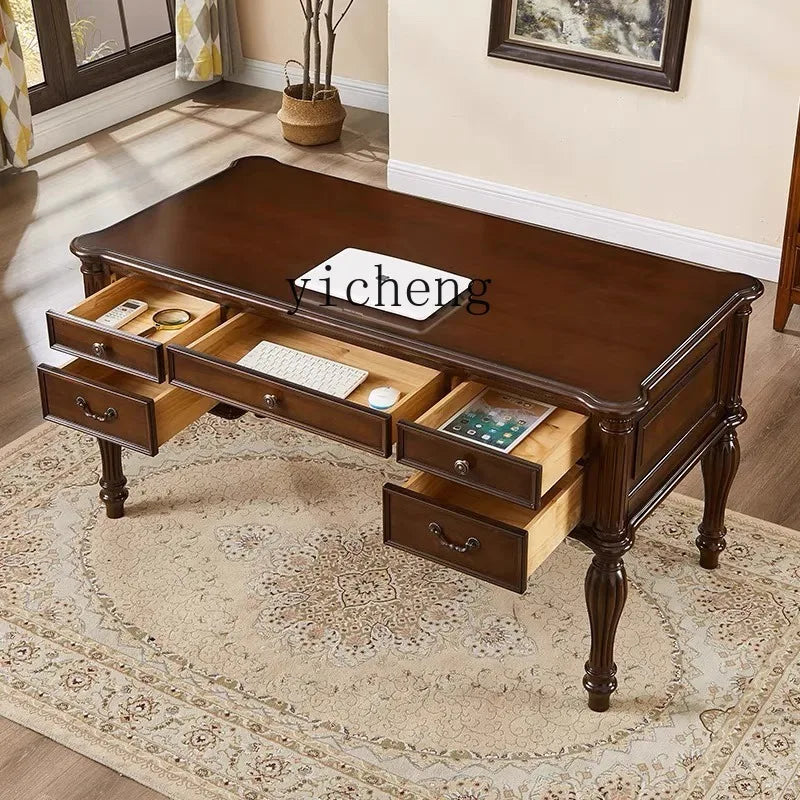 LX solid wood desk  home writing desk computer writing desk