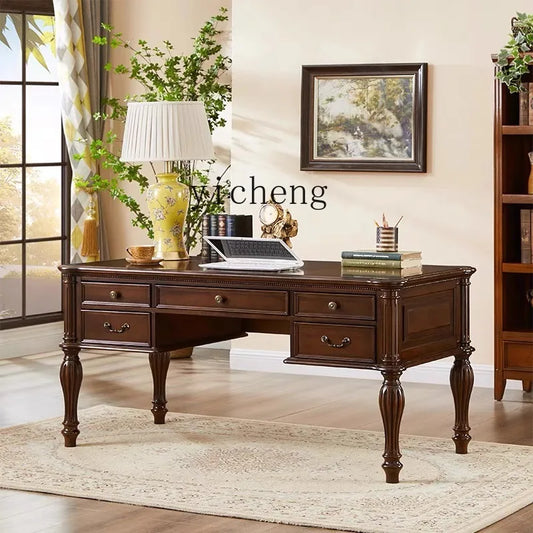 LX solid wood desk  home writing desk computer writing desk