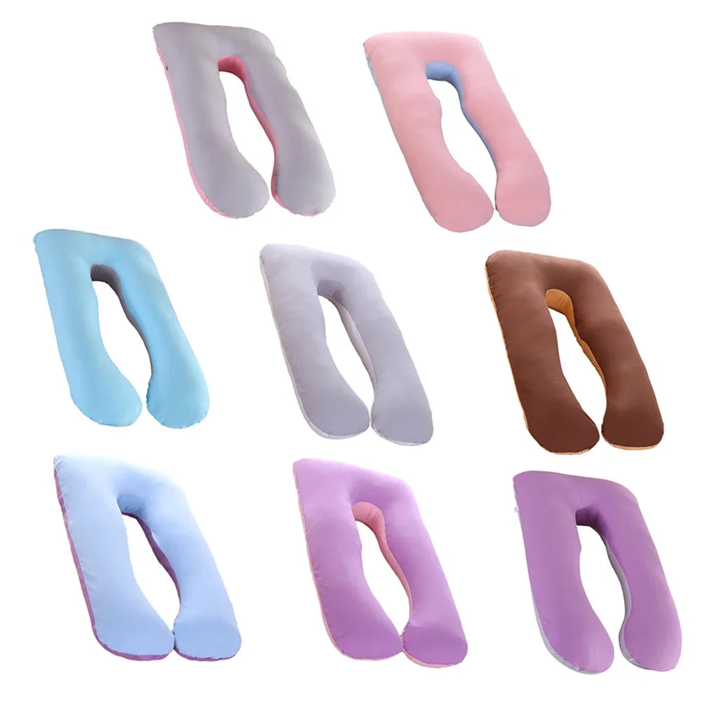 Pregnant Pillow Case Maternity Pillow Case Pure Cotton Cover Multifunction U-shape for Pregnant Women