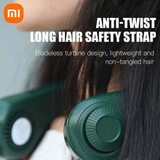 Xiaomi New Hanging Neck Fan 360 Degrees Hanging Neck Fan Portable Cooling Fan USB Bladeless Surround Air Outlet Rechargeable