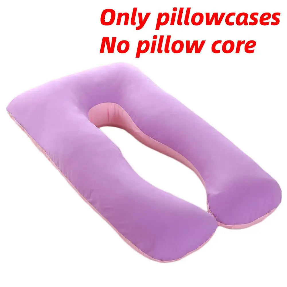 Pregnant Pillow Case Maternity Pillow Case Pure Cotton Cover Multifunction U-shape for Pregnant Women