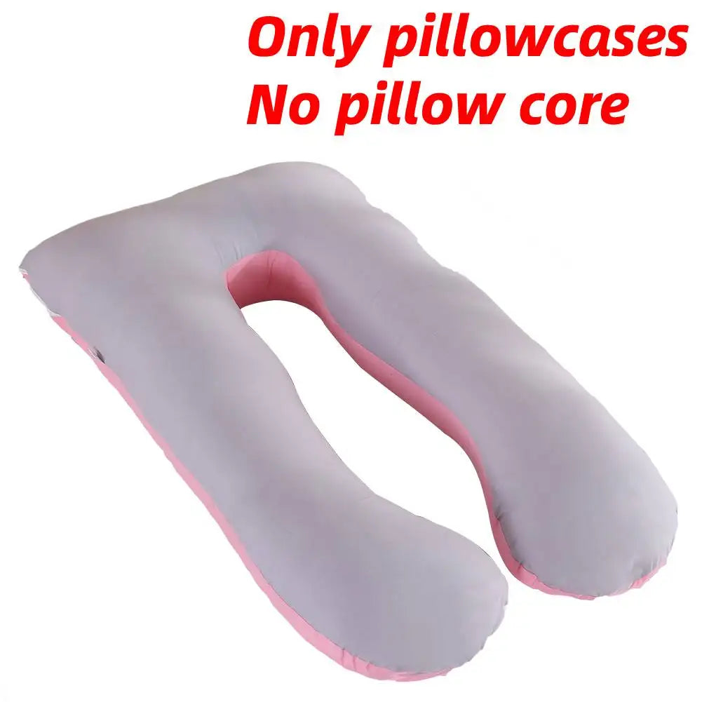 Pregnant Pillow Case Maternity Pillow Case Pure Cotton Cover Multifunction U-shape for Pregnant Women
