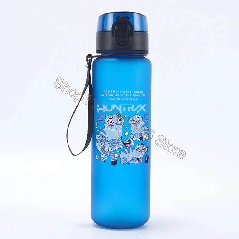 K Pop Demon Hunters Water Bottle Girls Summer Sports Large Capacity Water Bottle Kawaii Cartoon Figure Printed Plastic Bottles