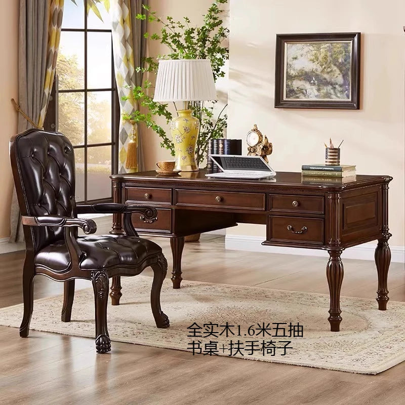LX solid wood desk  home writing desk computer writing desk