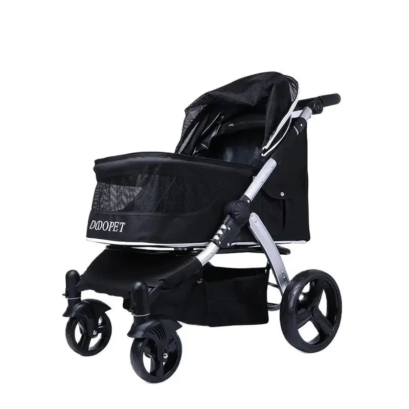 Foldable Large Size Luxury Pet Cart Large Dog Cart Multiple Cats for Outdoor Strolling Dog Walking Cart Portable 2024 Newest