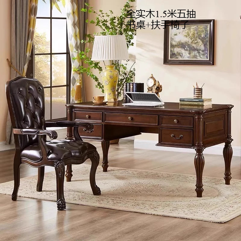 LX solid wood desk  home writing desk computer writing desk